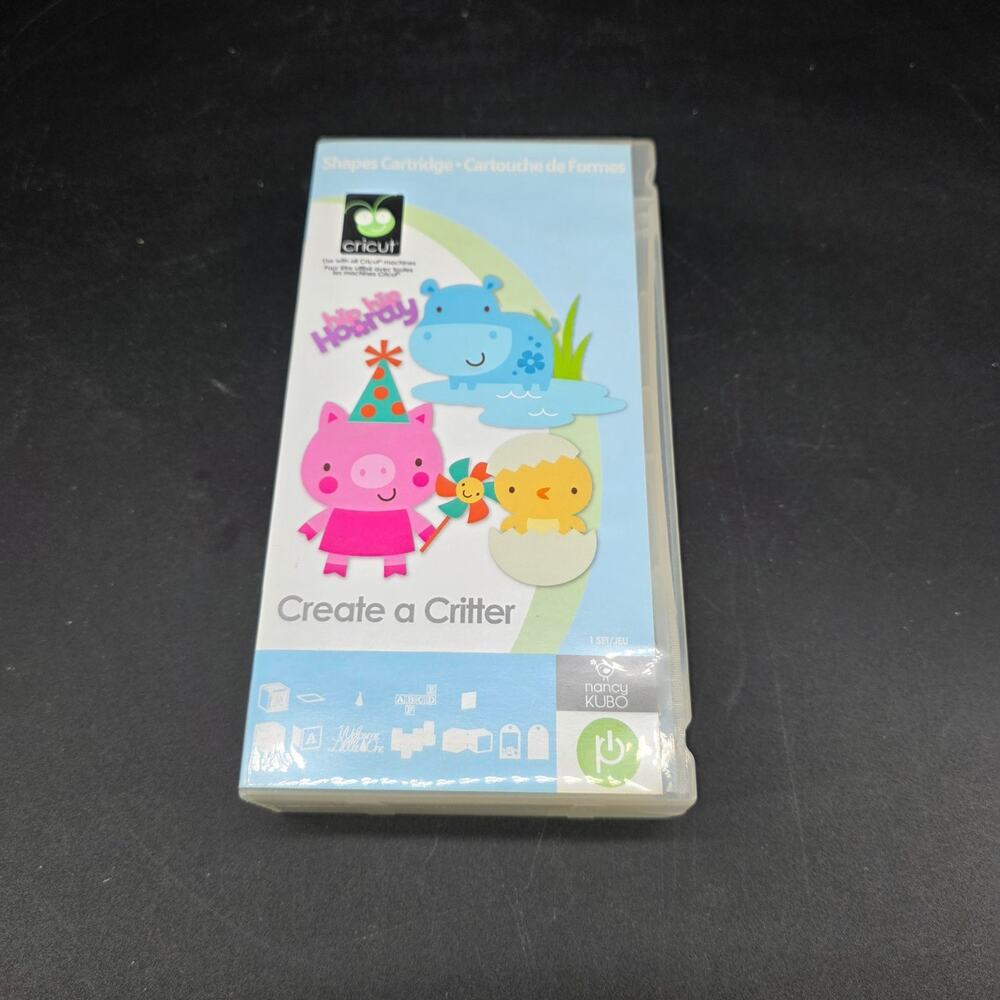 Cricut Create a Critter Die Cutting Cartridge for Cricut Shapes w/Overlay